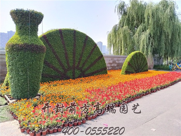 沈阳市大型绿雕五色草造型壹-前方高端园艺